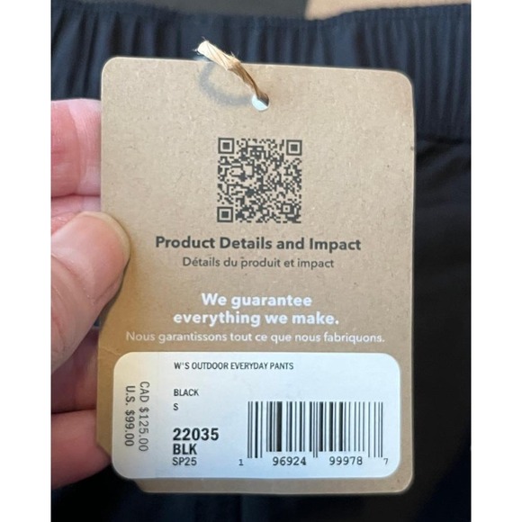 Patagonia Womens Outdoor Everyday Pants Black S Hike Gorpcore Utility Travelwear - Picture 7 of 10